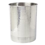 Hammered Wastebasket, 9 Quart, Stainless Steel